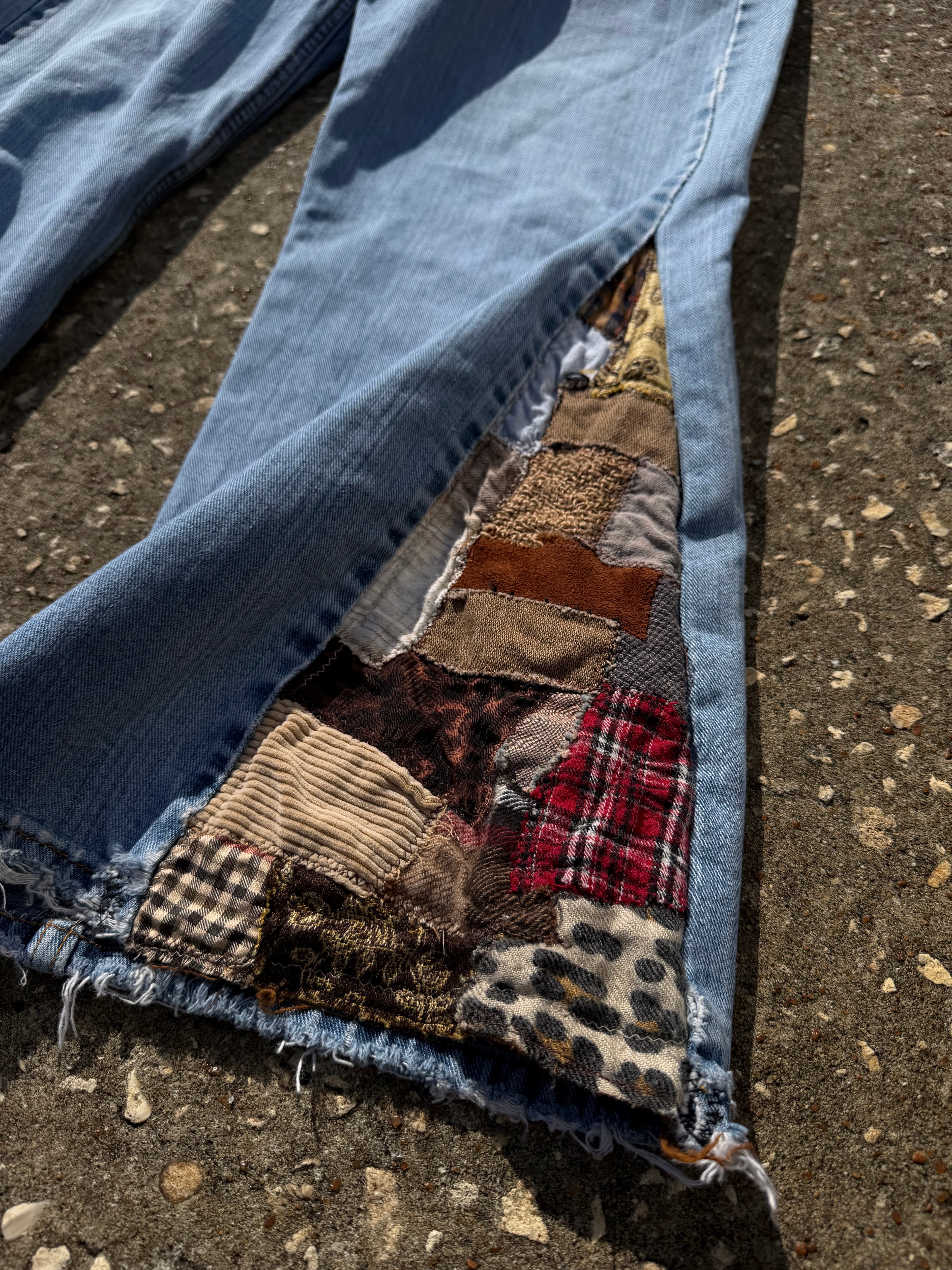 Patchwork Flared Levi’s 505s 1/1 34x28