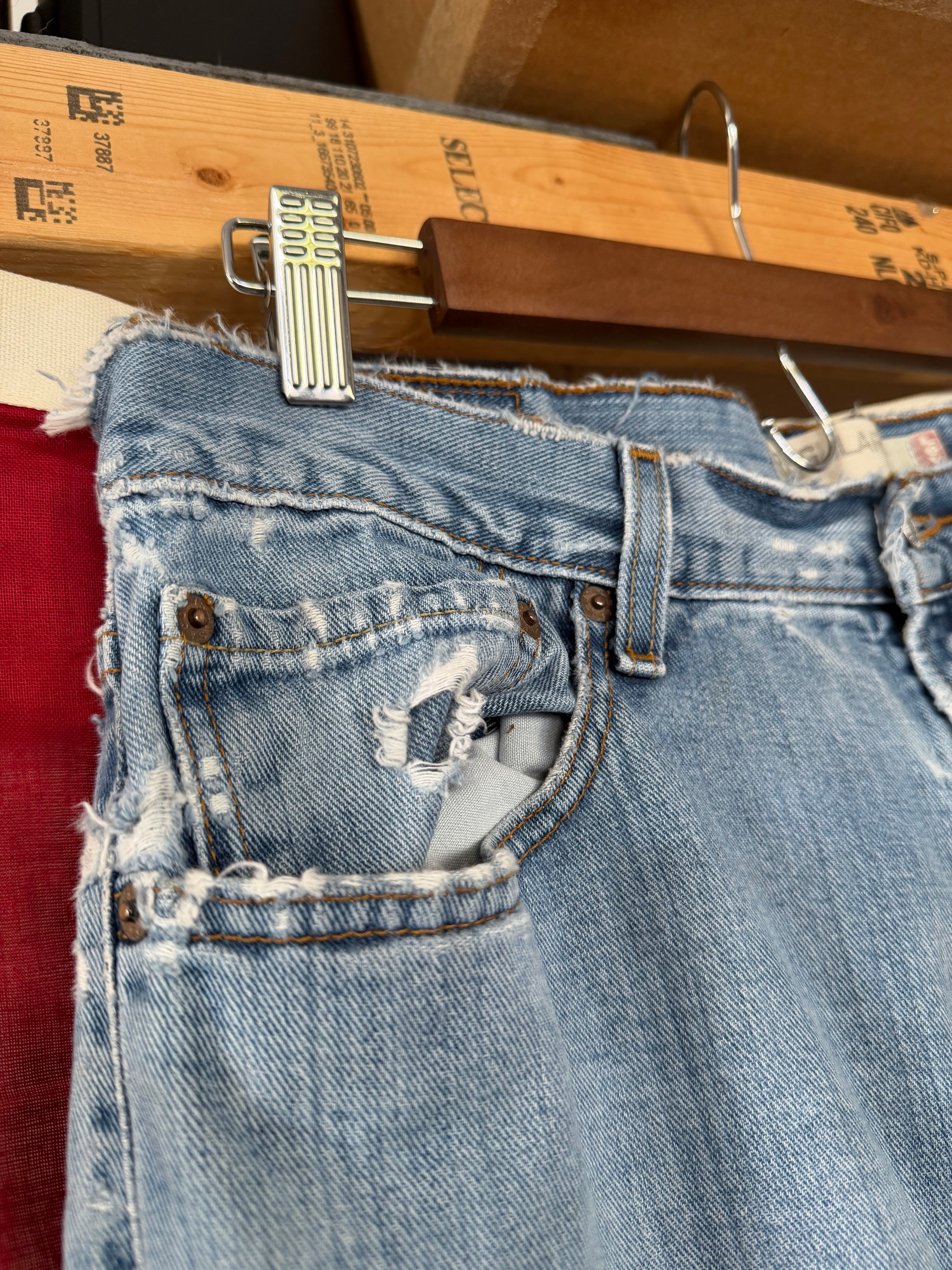 Patchwork Flared Levi’s 505s 1/1 34x28