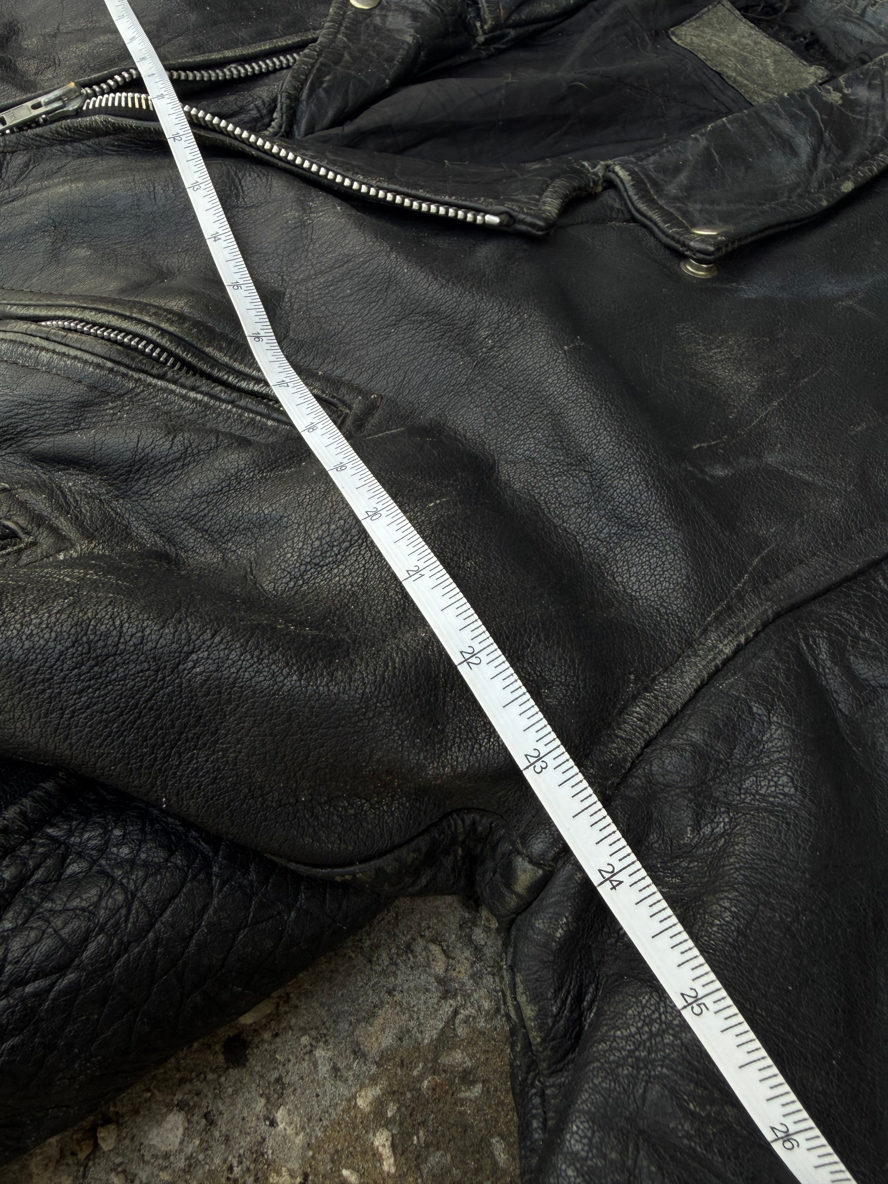 1970s-80s thrashed Leather Jacket L-XL