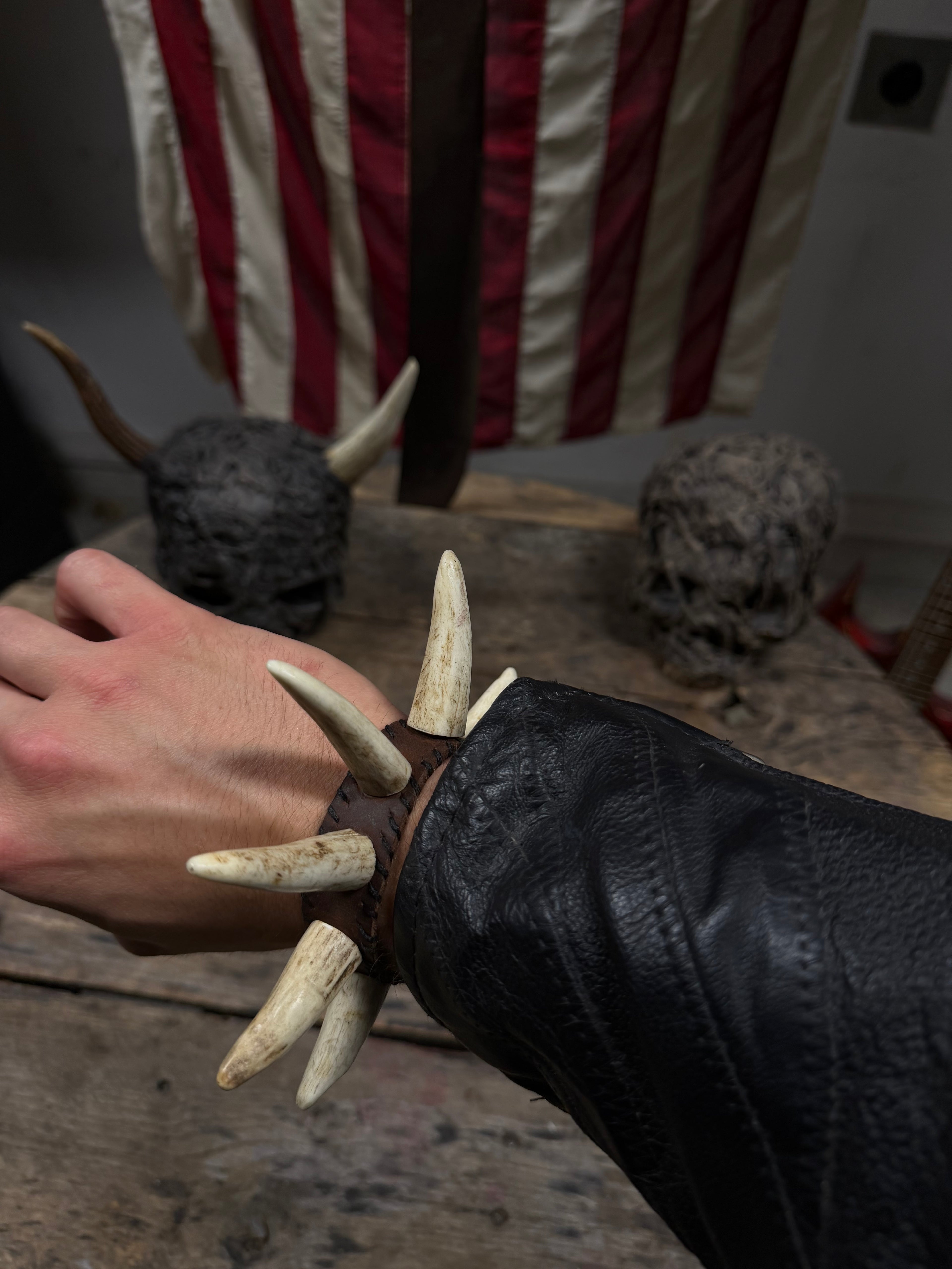 Deer Antler Studded Bracelet