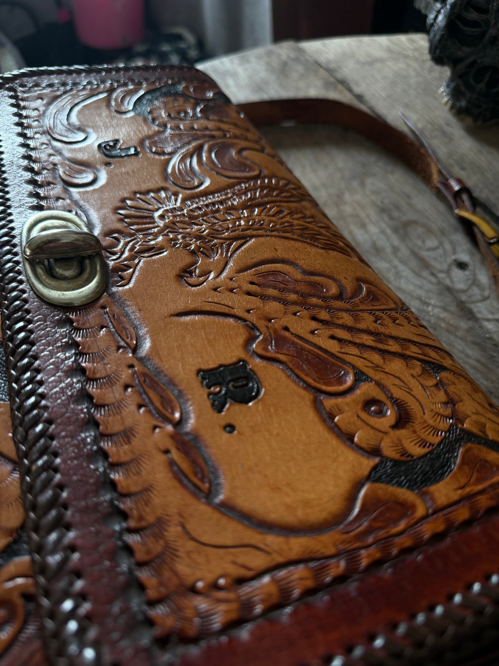 Vintage Hand Tooled Bag