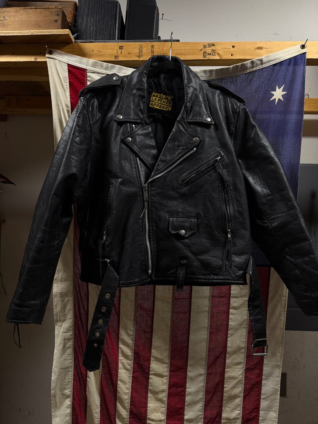 Vintage Protech Leather Jacket L-XL