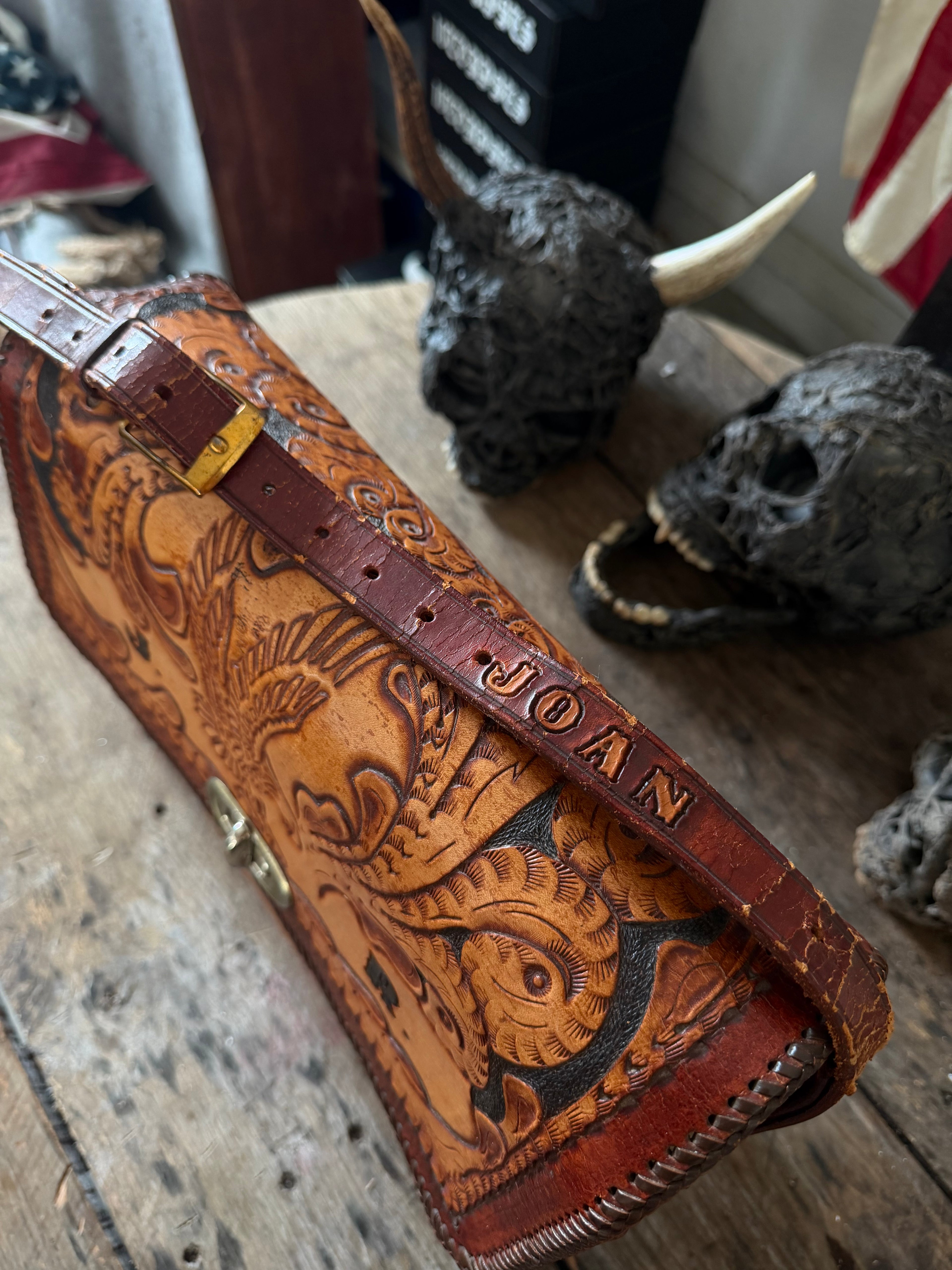 Vintage Hand Tooled Bag