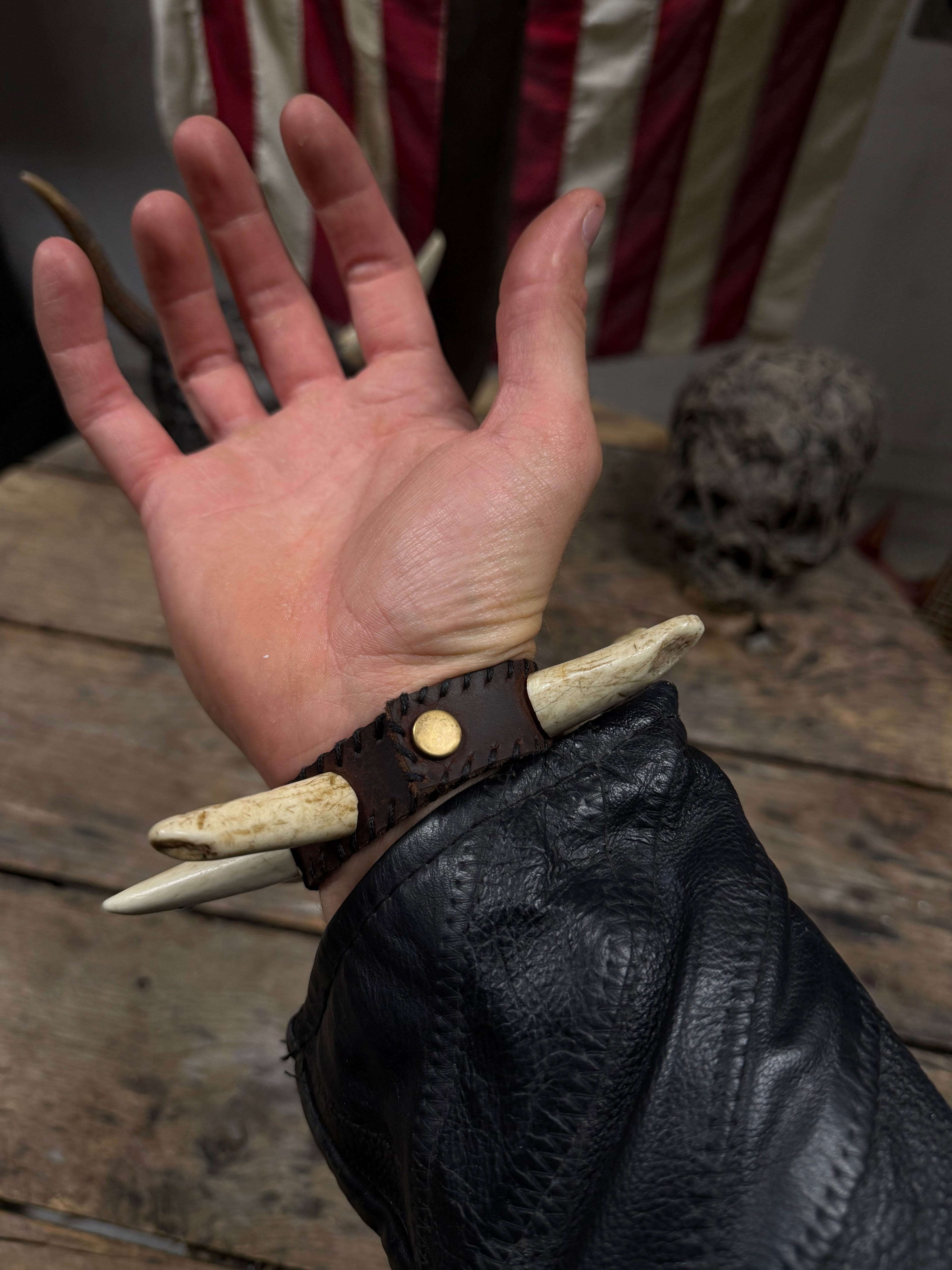 Deer Antler Studded Bracelet