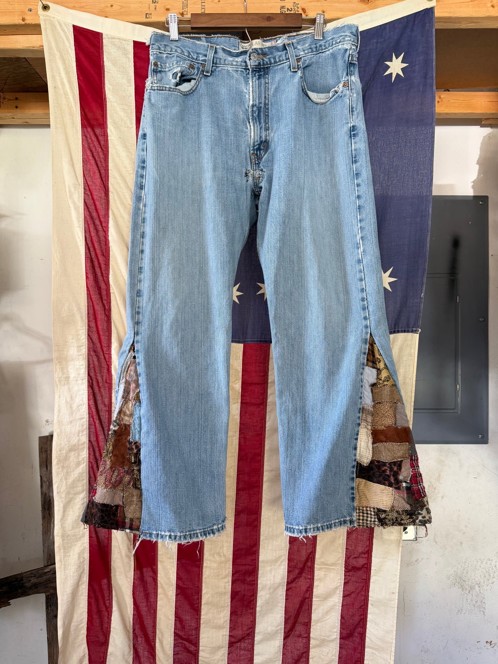 Patchwork Flared Levi’s 505s 1/1 34x28