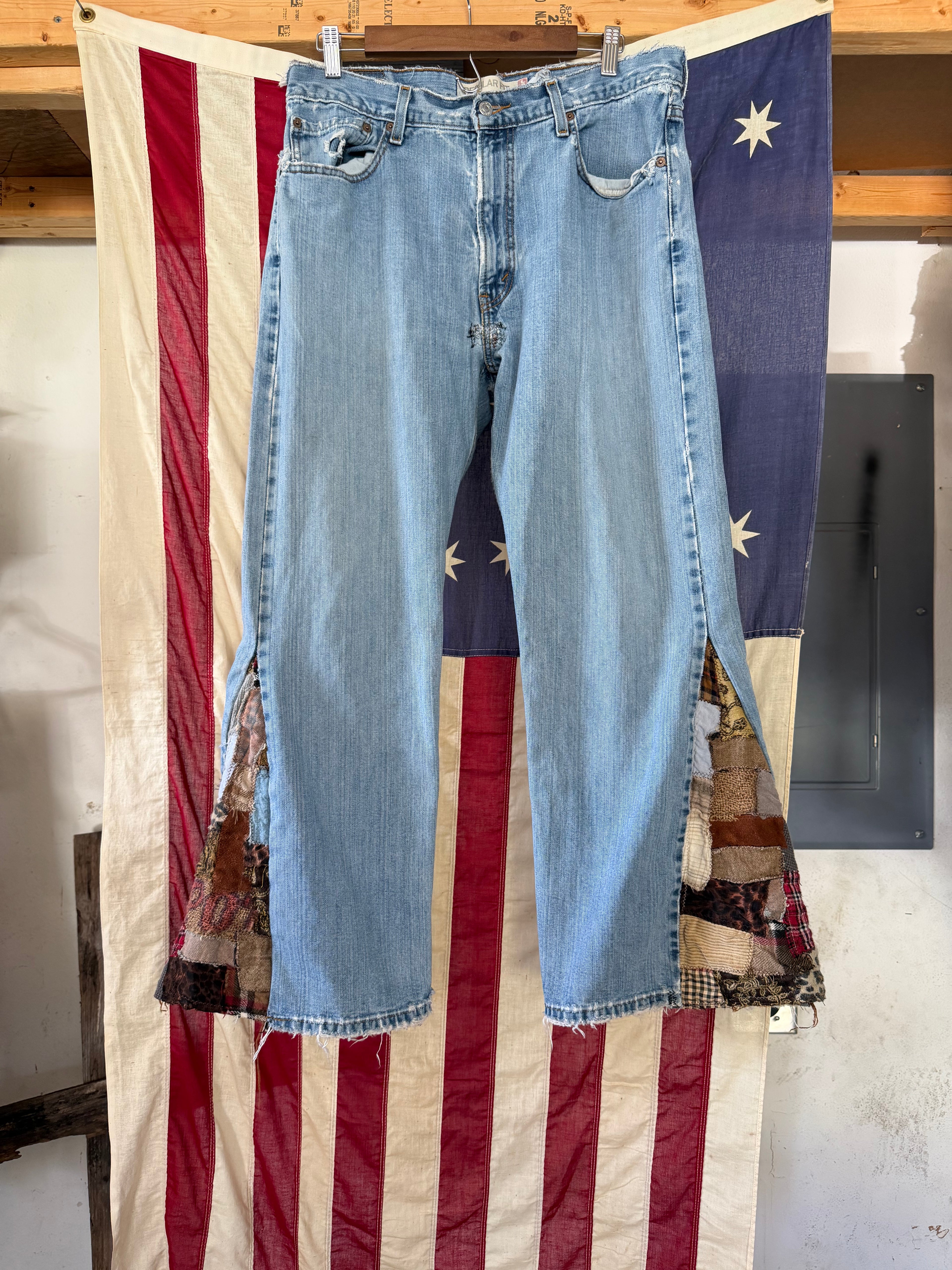 Patchwork Flared Levi’s 505s 1/1 34x28
