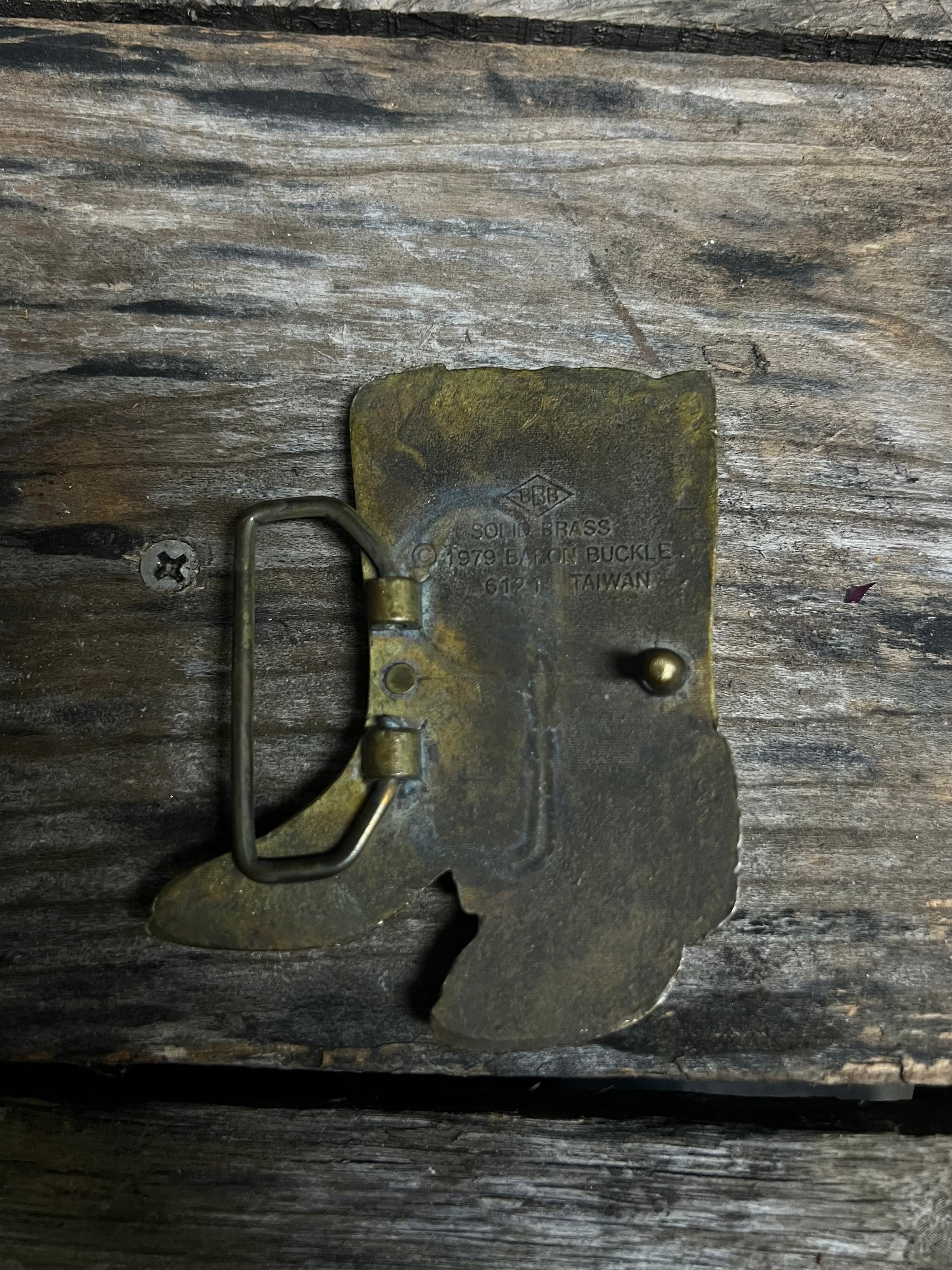 Vintage 1979 Cowboy Boots Belt Buckle