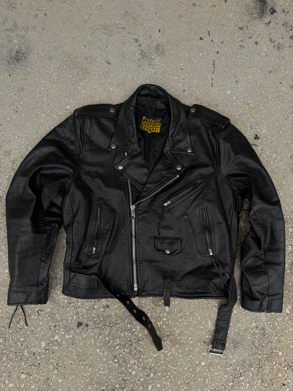 Vintage Protech Leather Jacket L-XL