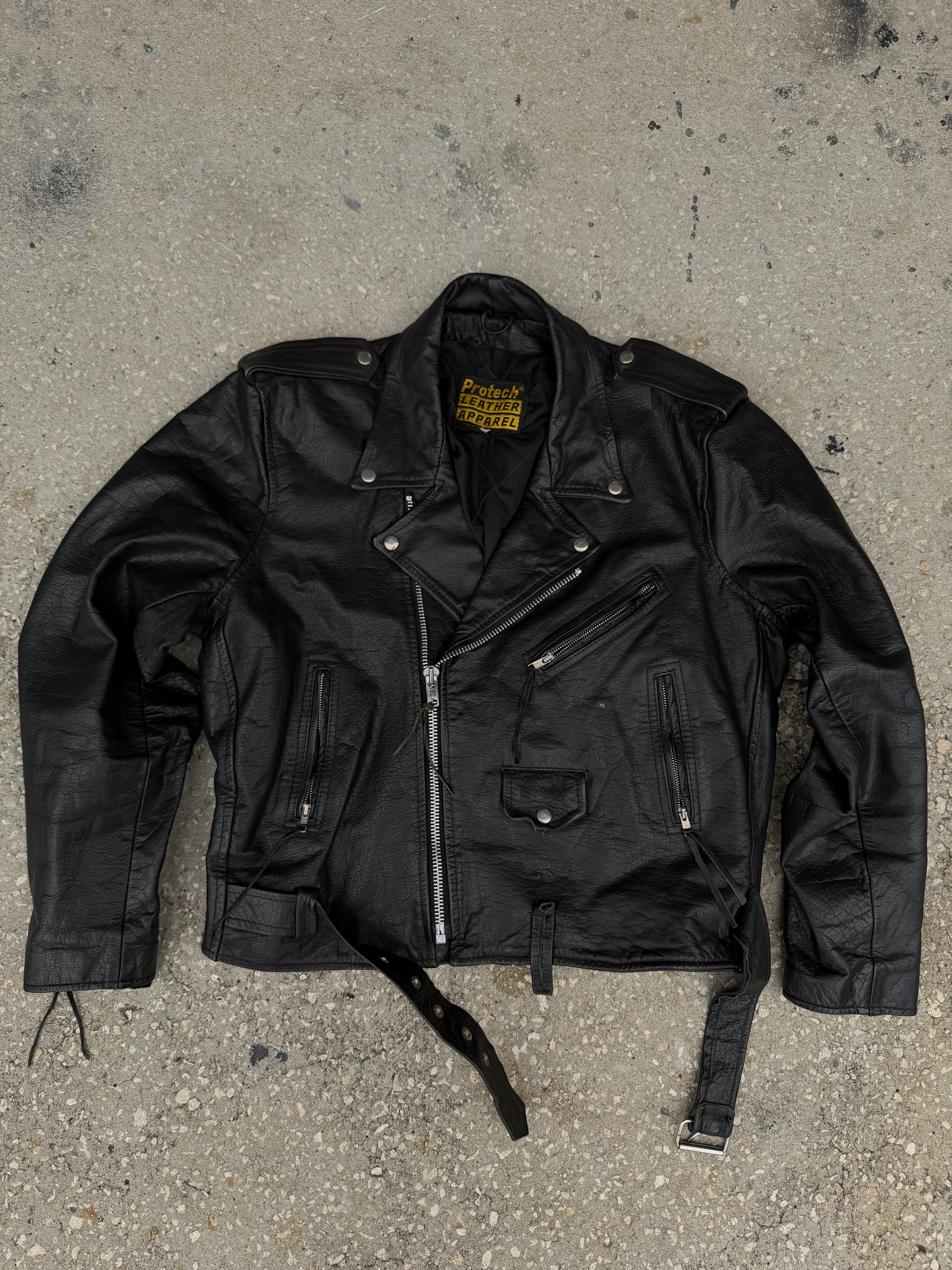 Vintage Protech Leather Jacket L-XL